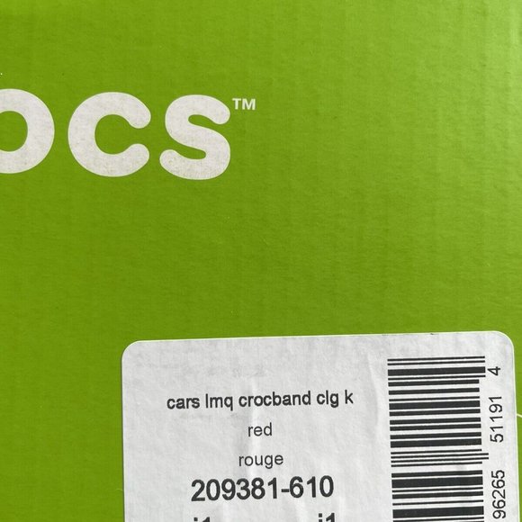 Size 1J - Crocs Classic Clog Lightning McQueen Preschool Disney Pixar Brand New - Picture 3 of 12